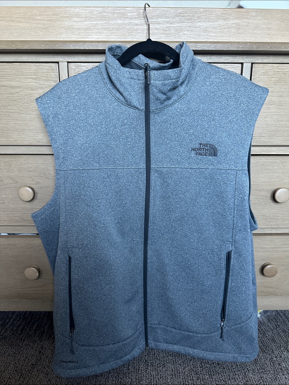 The North Face Heather Gray Sleeveless Fleece Vest